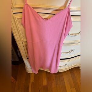 NWOT! Pink ribbed Aritzia mini dress !